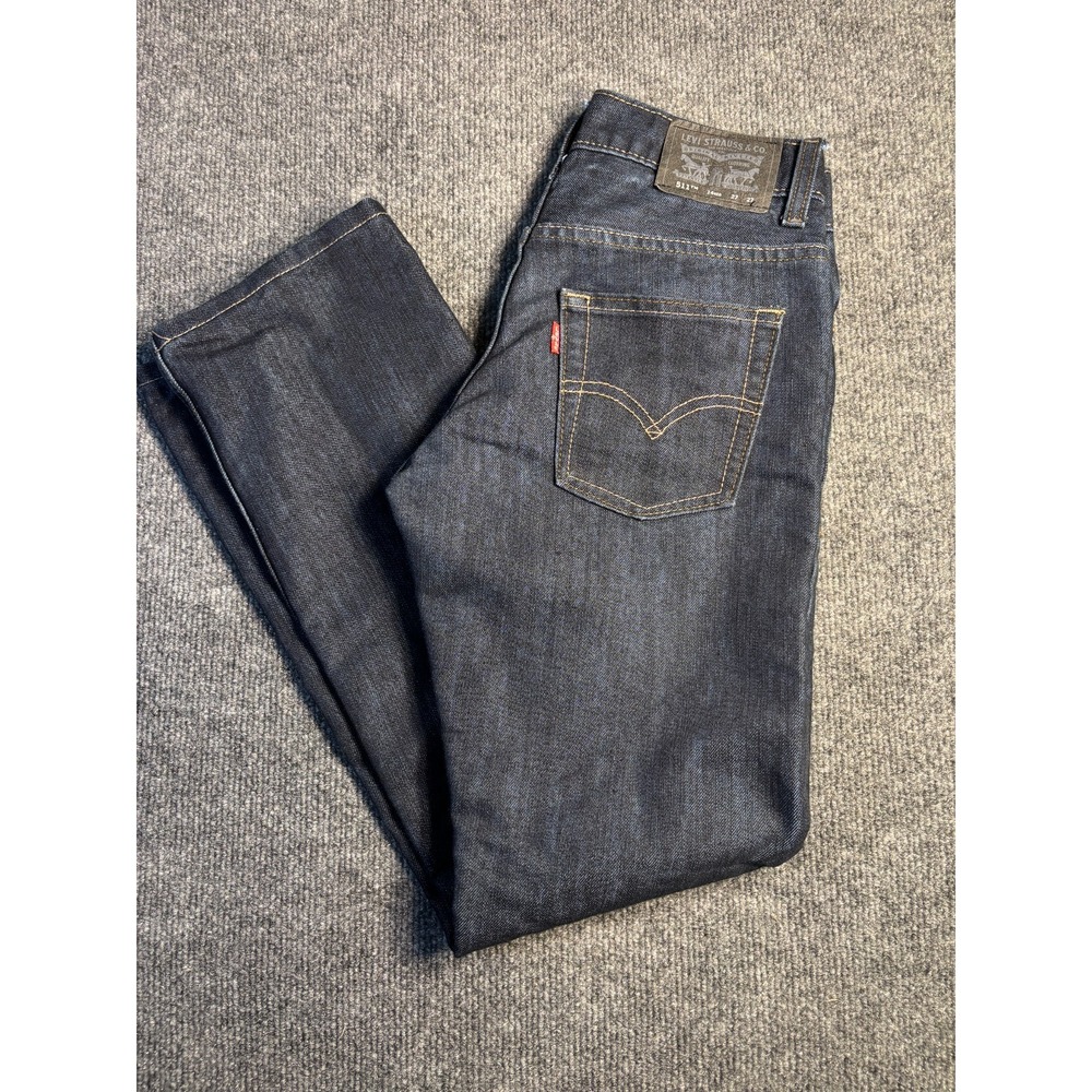 Levis Jeans Women's Size 14 Blue Denim Low Rise Red Tab Straight Leg‎ Dark Wash